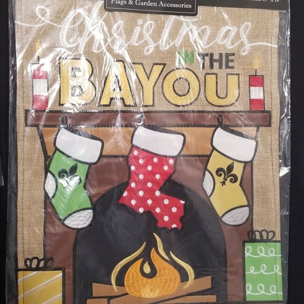 NEW Magnolia Garden Louisiana Christmas Flag 13" x 18" "Christmas in the Bayou"